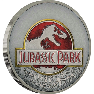 2018 Niue $2 25th Anniversary of Jurassic Park Antique Silver (No Tax)