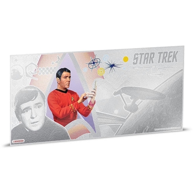 2018 Niue $1 Star Trek - Lt. Commander Scott 5g Silver Coin Note (No Tax)