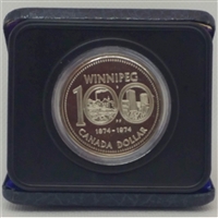 1974 Canada Cased Nickel Dollar - 100th Anniversary of Winnipeg