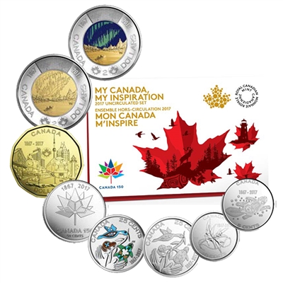 2017 (8-coin) My Canada, My Inspiration Uncirculated Proof Like Coin Set