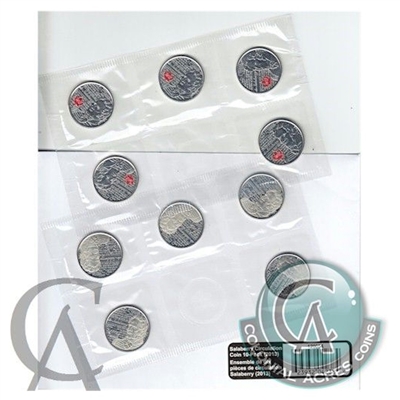 2013 Canada 25-cent Salaberry 10-coin Circulation Pack