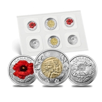 2015 Canada Remembrance: In Flanders Fields & Poppy 6-coin Circulation Pack