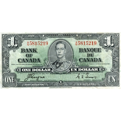 BC-21d 1937 Canada $1 Coyne-Towers, A/N, VF