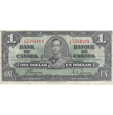 BC-21d 1937 Canada $1 Coyne-Towers, X/M, F