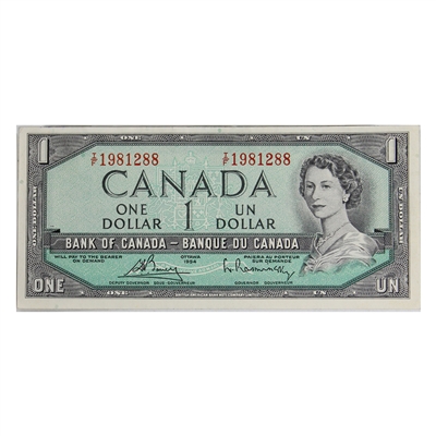 BC-37c 1954 Canada $1 Bouey-Rasminsky, I/F, EF