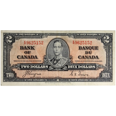 BC-22c 1937 Canada $2 Coyne-Towers, E/R, VF