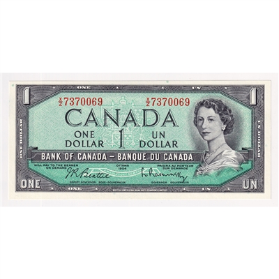 BC-37b-i 1954 Canada $1 Beattie-Rasminsky, X/Z, CUNC