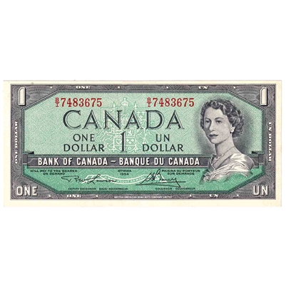 BC-37d 1954 Canada $1 Lawson-Bouey, B/I, EF