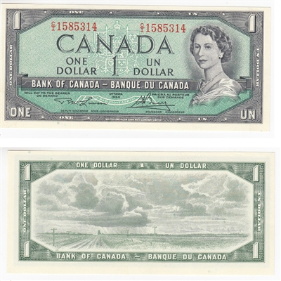 BC-37d 1954 Canada $1 Lawson-Bouey, C/I, CUNC