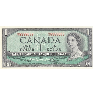 BC-37d 1954 Canada $1 Lawson-Bouey, D/I, UNC