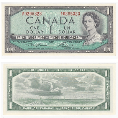 BC-37d 1954 Canada $1 Lawson-Bouey, W/F, AU