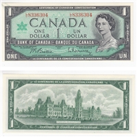 BC-45b 1967 Canada $1 Beattie-Rasminsky, L/O, CUNC
