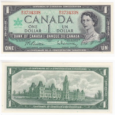 BC-45b 1967 Canada $1 Beattie-Rasminsky, M/O, UNC