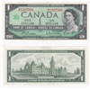 BC-45b-i 1967 Canada $1 Beattie-Rasminsky, G/P, EF