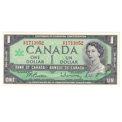 BC-45b-i 1967 Canada $1 Beattie-Rasminsky, K/P, UNC