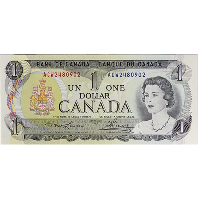 BC-46a-i 1973 Canada $1 Lawson-Bouey, ACW, CUNC