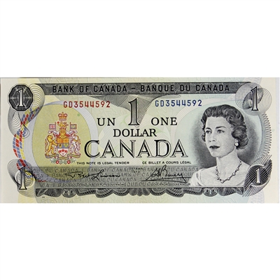 BC-46a 1973 Canada $1 Lawson-Bouey, GD, UNC