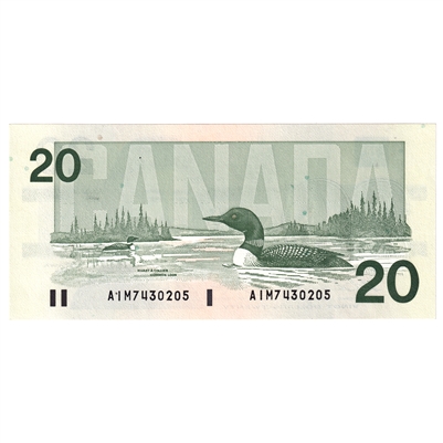BC-58a-ii 1991 Canada $20 Thiessen-Crow, AIM, CUNC