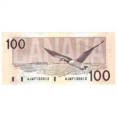 BC-60a 1988 Canada $100 Thiessen-Crow, AJW, AU-UNC