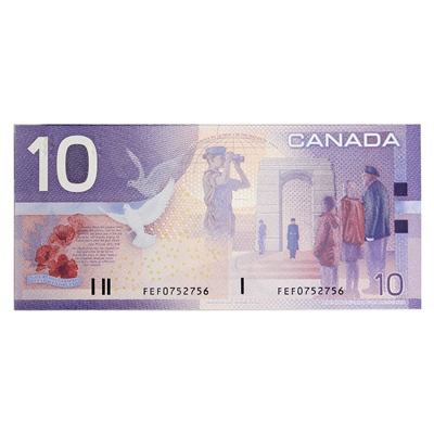 BC-63b 2002 Canada $10 Knight-Dodge, White Circle, FEF, AU-UNC