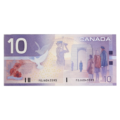 BC-63b 2002 Canada $10 Knight-Dodge, White Circle, FEJ, AU-UNC