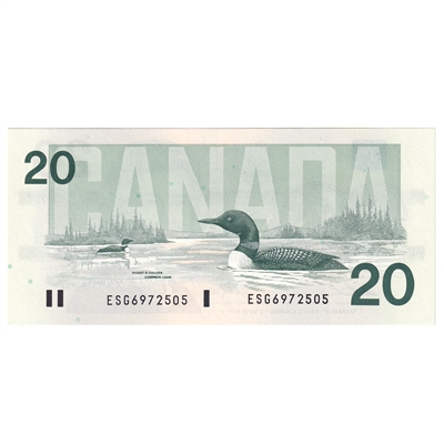 BC-58a 1991 Canada $20 Thiessen-Crow, ESG, CUNC