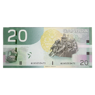 BC-64c 2011 Canada $20 Macklem-Carney, BID, UNC