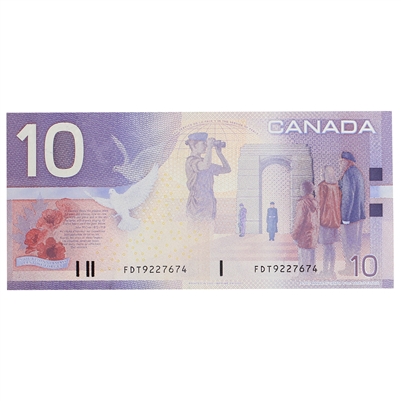 BC-63aA 2000 Canada $10 Knight-Thiessen, FDT (9.000-9.600), EF