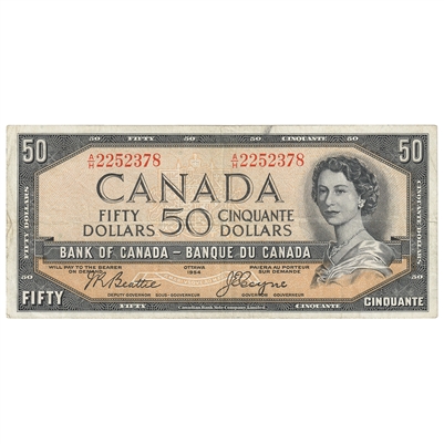 BC-34b 1954 Canada $50 Beattie-Coyne, Devil's Face, A/H, VF