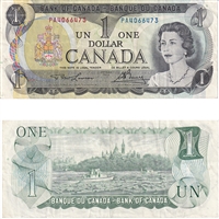 BC-46a 1973 Canada $1 Lawson-Bouey, PA, VF