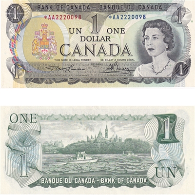 BC-46a 1973 Canada $1 Lawson-Bouey, MJ, CUNC