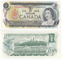 BC-46aA 1973 Canada $1 Lawson-Bouey, *AN, AU-UNC