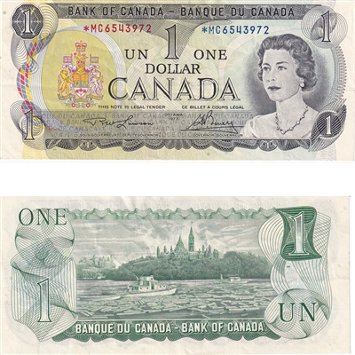 BC-46aA 1973 Canada $1 Lawson-Bouey, *MC, EF