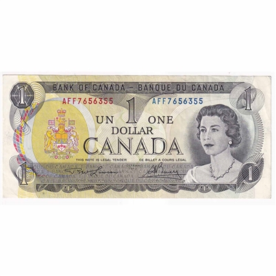 BC-46a-i 1973 Canada $1 Lawson-Bouey, AFF, Litho, EF