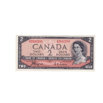 BC-30a 1954 Canada $2 Coyne-Towers, Devil's Face, A/B, VF-EF