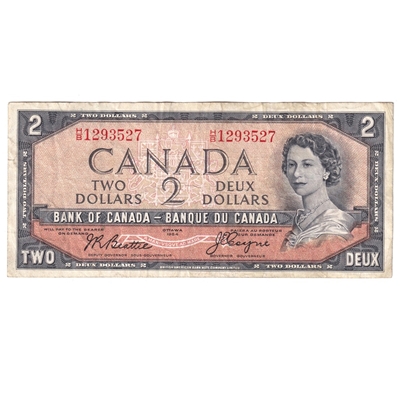 BC-30b 1954 Canada $2 Beattie-Coyne, Devil's Face, H/B, VF