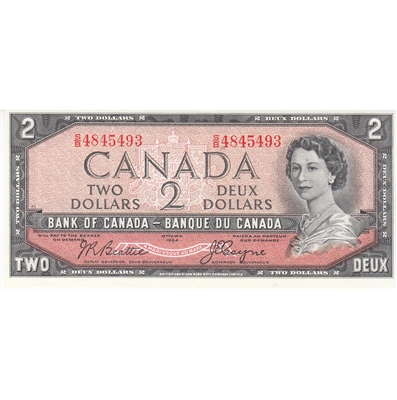 BC-38a 1954 Canada $2 Beattie-Coyne, S/B, CUNC