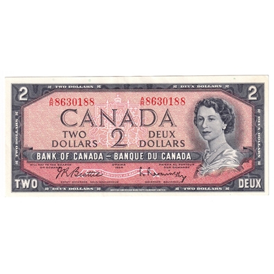 BC-38b 1954 Canada $2 Beattie-Rasminsky, A/R, AU