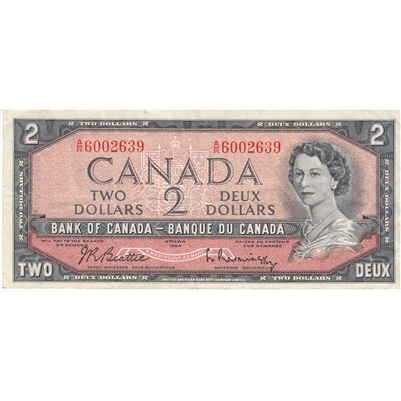 BC-38b 1954 Canada $2 Beattie-Rasminsky, A/R, VF