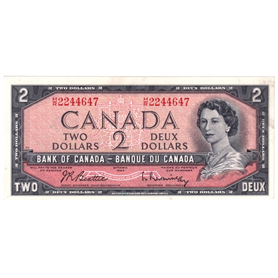 BC-38b 1954 Canada $2 Beattie-Rasminsky, H/R, CUNC