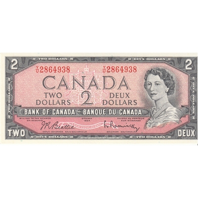 BC-38b 1954 Canada $2 Beattie-Rasminsky, Y/U, CUNC