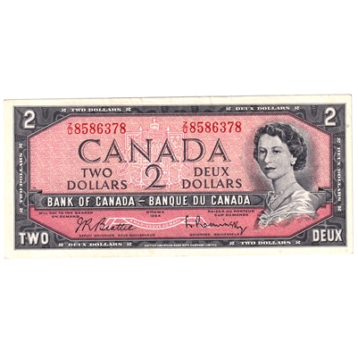 BC-38b 1954 Canada $2 Beattie-Rasminsky, Z/U, EF-AU