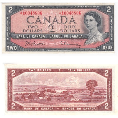 BC-38bA 1954 Canada $2 Beattie-Rasminsky, *A/B, VF