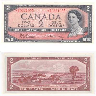 BC-38bA 1954 Canada $2 Beattie-Rasminsky, *B/B, AU-UNC