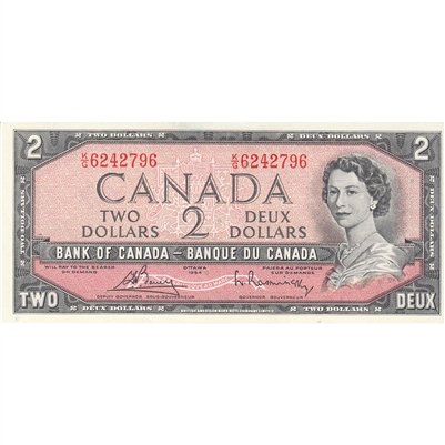 BC-38c 1954 Canada $2 Bouey-Rasminsky, K/G, AU