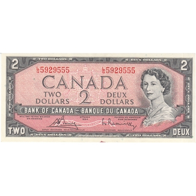 BC-38c 1954 Canada $2 Bouey-Rasminsky, L/G, AU
