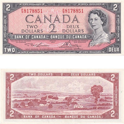 BC-38d 1954 Canada $2 Lawson-Bouey, P/G, AU-UNC