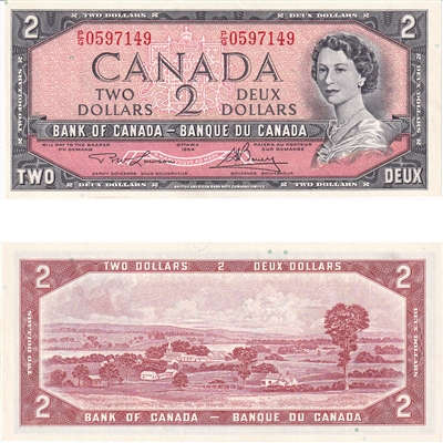 BC-38d 1954 Canada $2 Lawson-Bouey, P/G, UNC