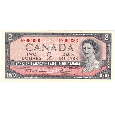 BC-38d 1954 Canada $2 Lawson-Bouey, R/G, AU-UNC