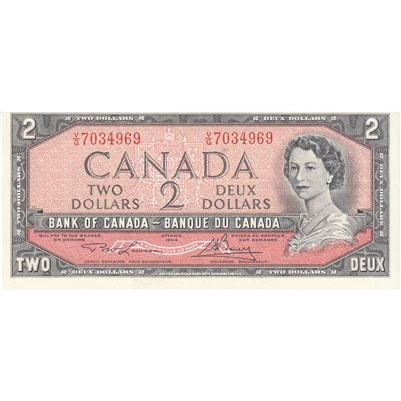 BC-38d 1954 Canada $2 Lawson-Bouey, V/G, AU